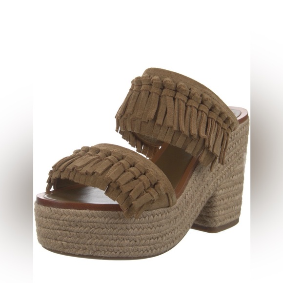 New ✨ Tory Burch Fringe Suede Espadrilles - Picture 1 of 5